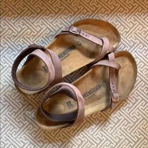 Birkenstock Yara Oiled Leather Habana  Sandals 39